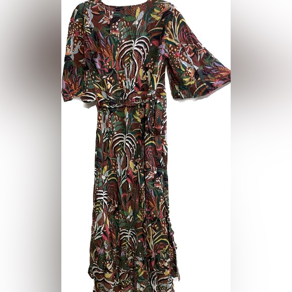 Farm Rio ✨ Tropical Wrap Dress XS - Picture 3 of 9